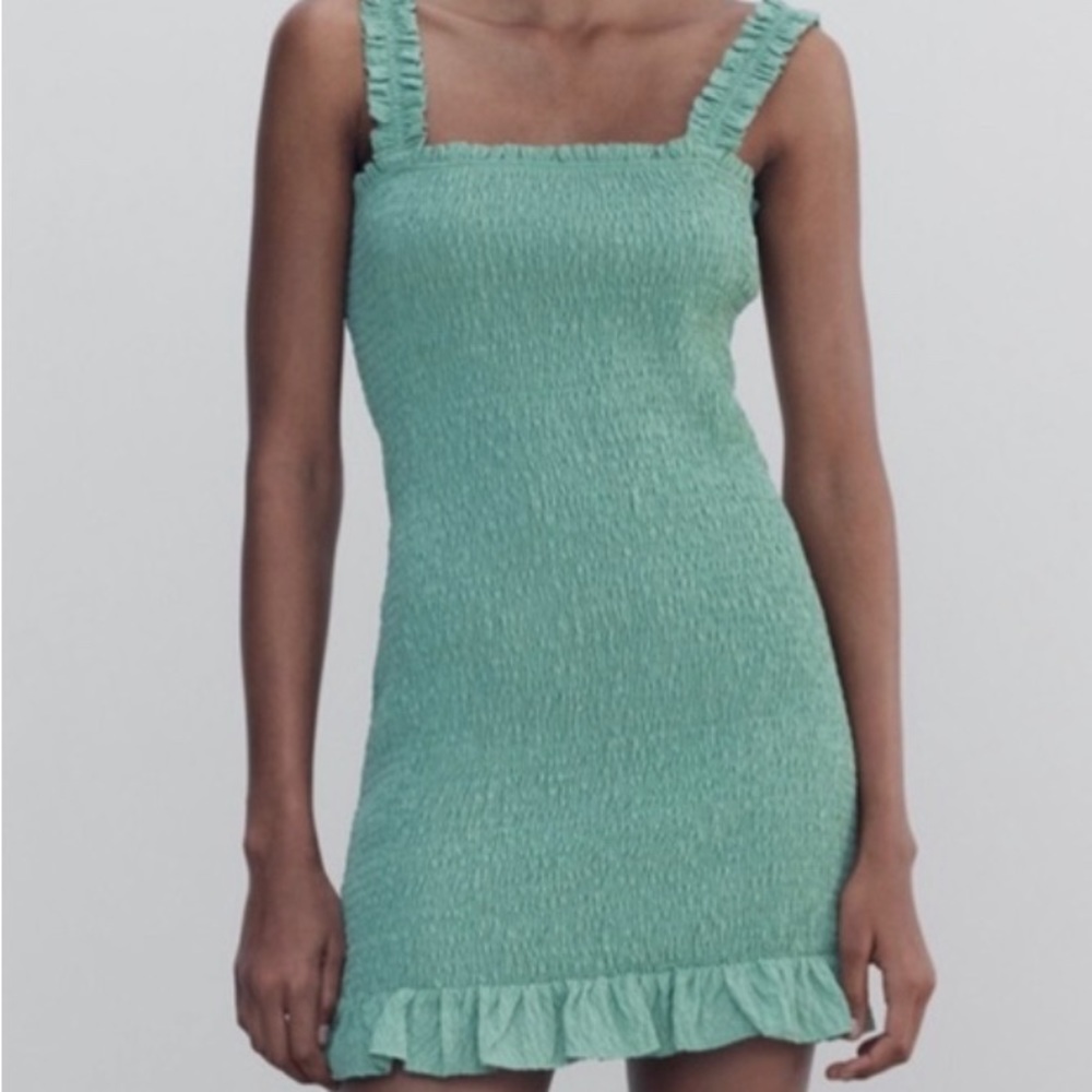Green Zara Mini Dress